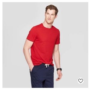 Goodfellow & Co. Lyndale Crewneck Short Sleeve T-Shirt in Red Velvet